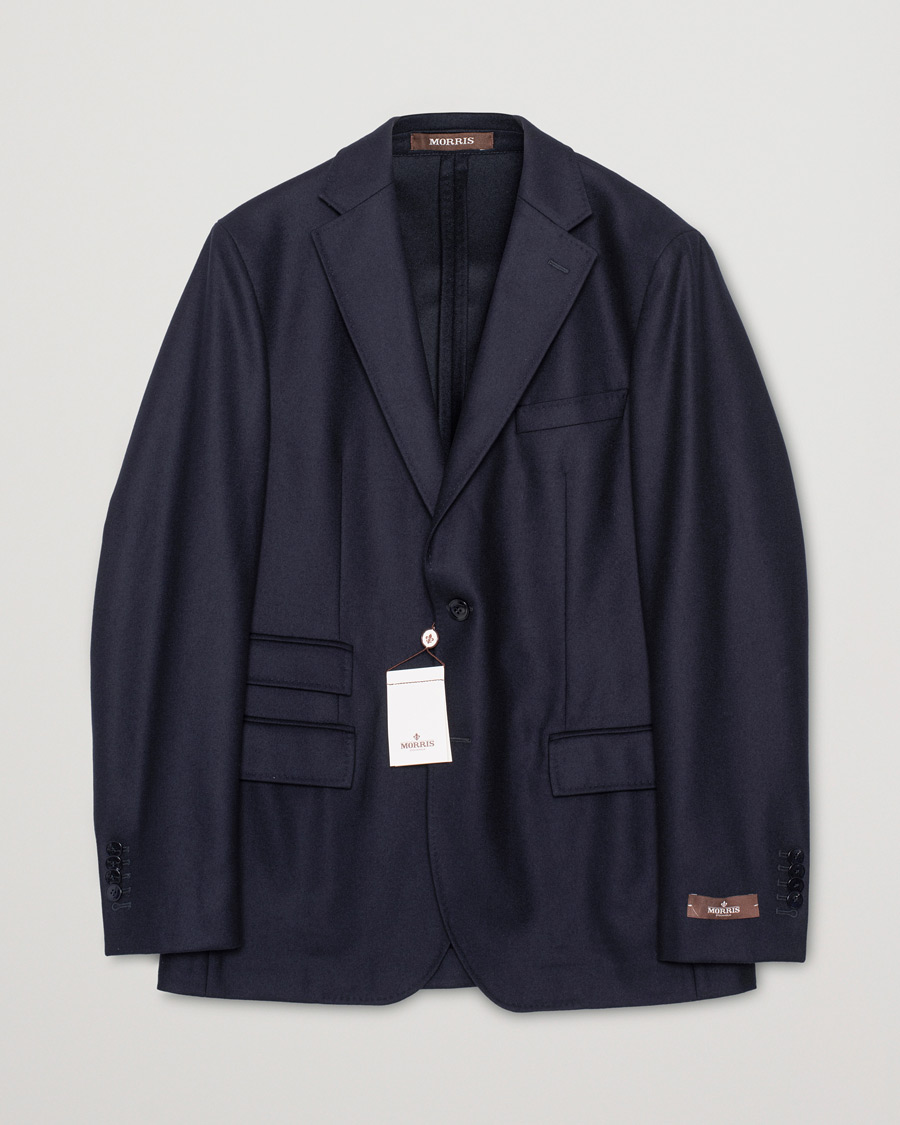 Men | Pre-owned Blazers | Pre-owned | Morris Heritage Keith Flannel Suit Blazer Navy