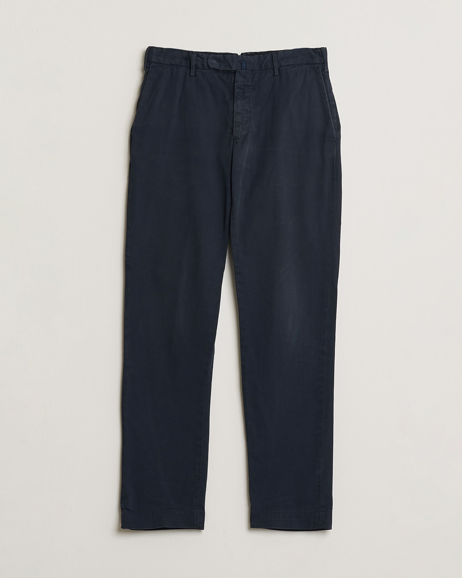 Men | Pre-owned Trousers | Pre-owned | Incotex Slim Fit Cotton Stretch Chinos Navy 48
