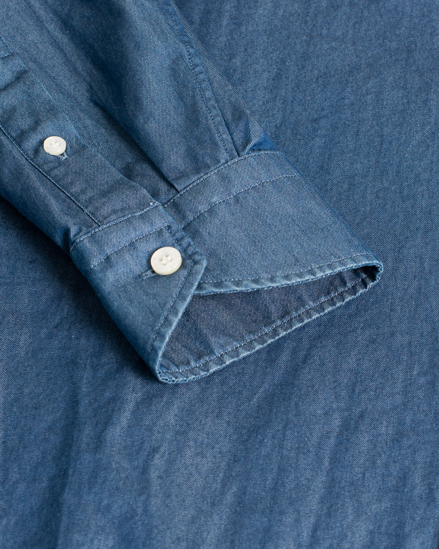 Men | Shirts | Pre-owned | Etro Printed Denim Shirt Light Indigo