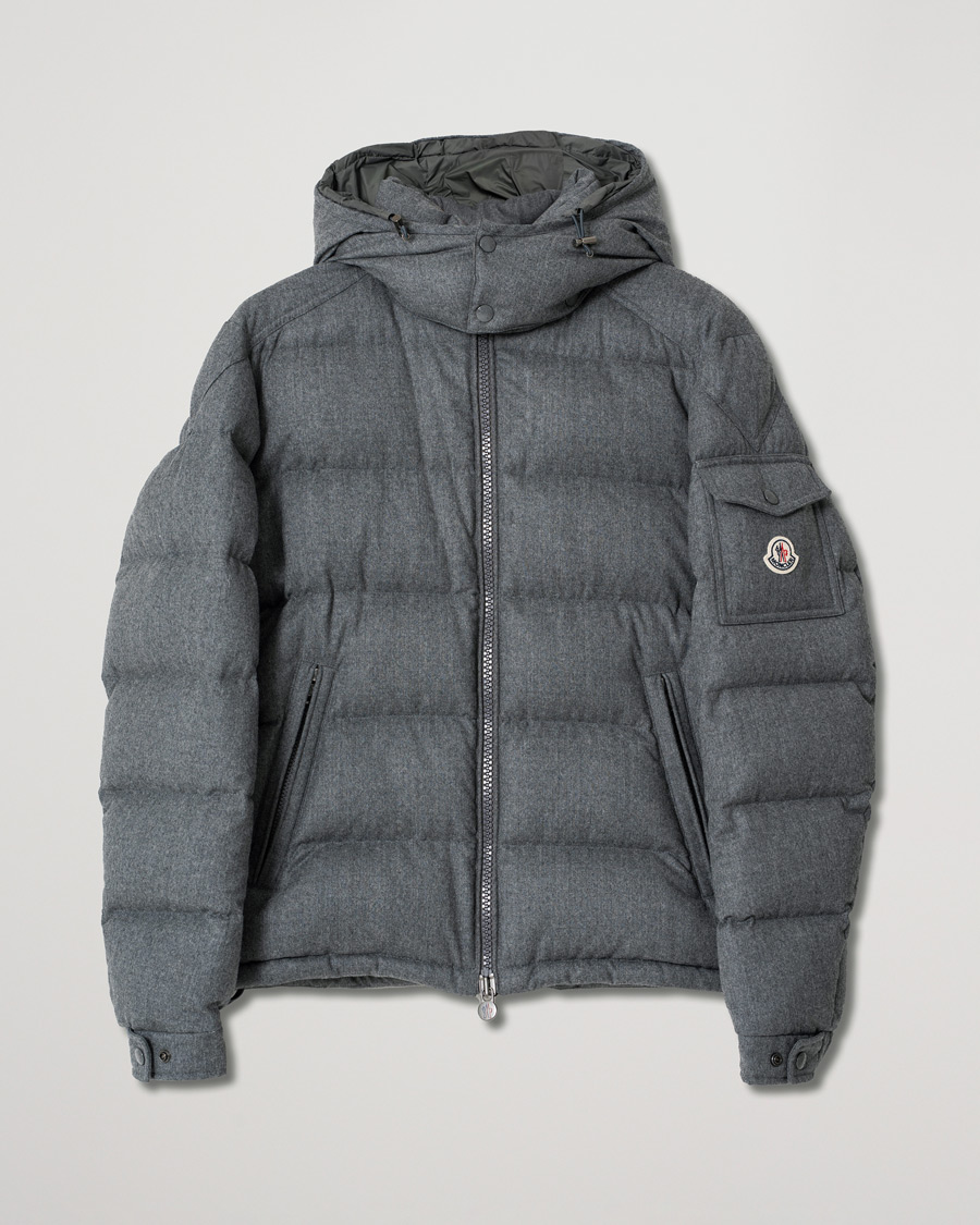Men | Coats & Jackets | Pre-owned | Moncler Montgenevre Flannel Down Jacket Grey Melange