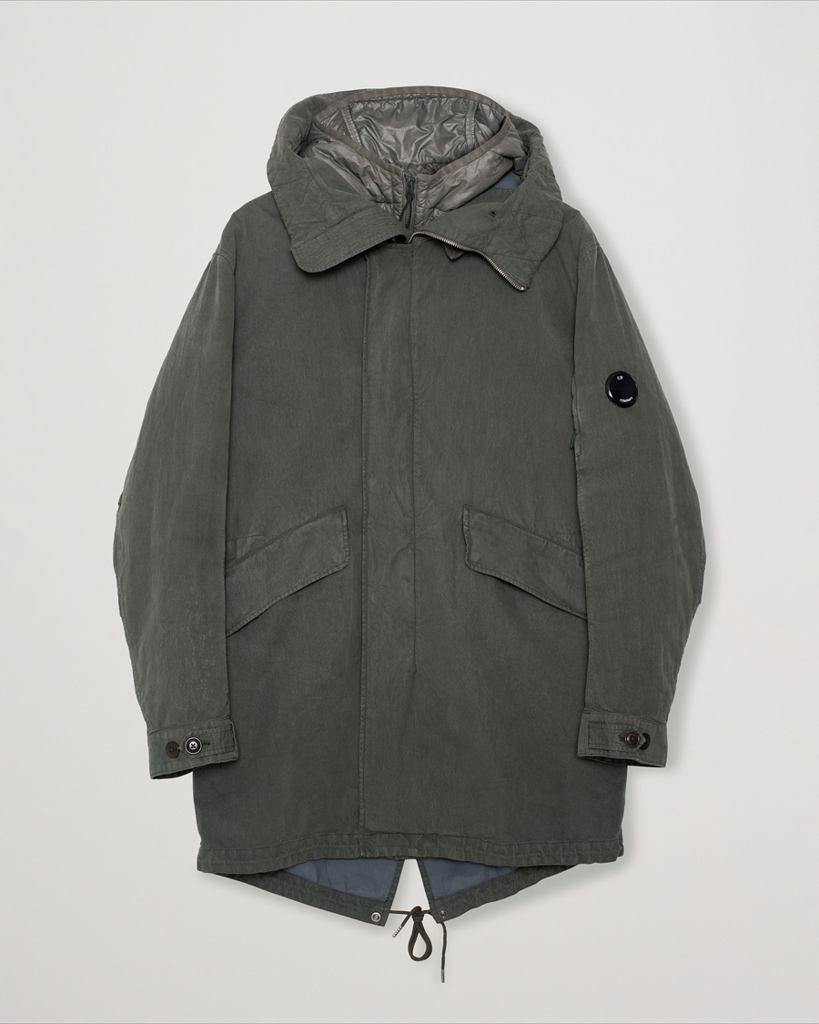 Men | Coats & Jackets | Pre-owned | C.P. Company 50 Fili Garment Dyed Cotton/Nylon 2 in 1 Parka Green