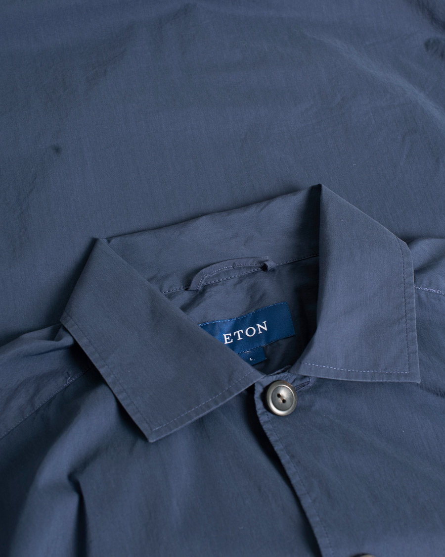 Men | Shirts | Pre-owned | Eton Cotton Nylon Overshirt Navy L