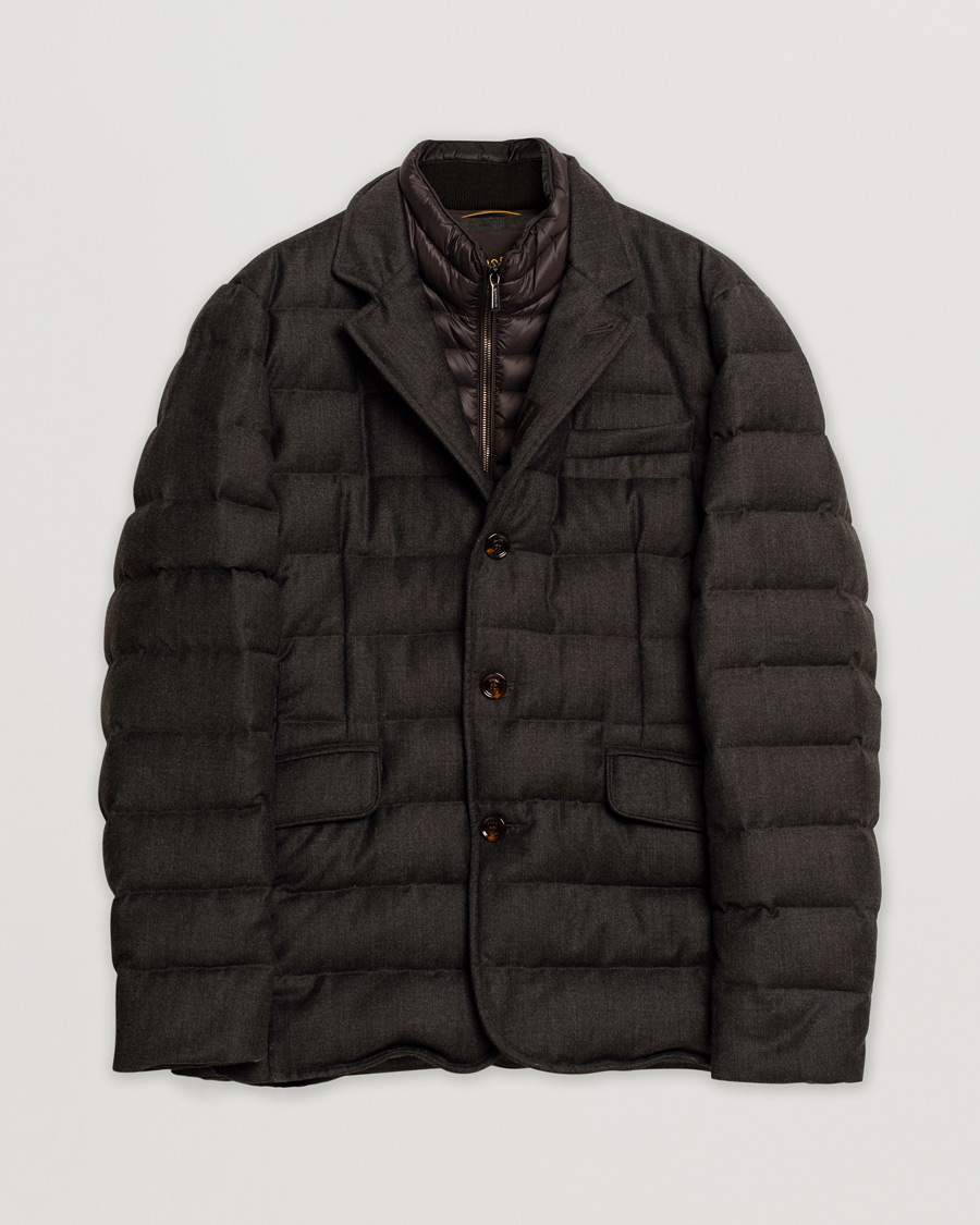 Men | Pre-owned Coats & Jackets | Pre-owned | MooRER Nomos Wool Padded Jacket Brown 52