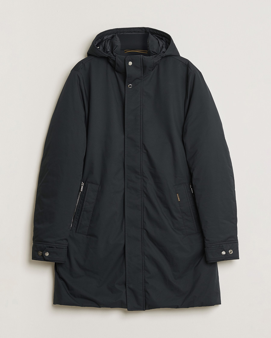 Men | MooRER Vermont Waterproof Padded Parka Navy 52 | Pre-owned | MooRER Vermont Waterproof Padded Parka Navy 52