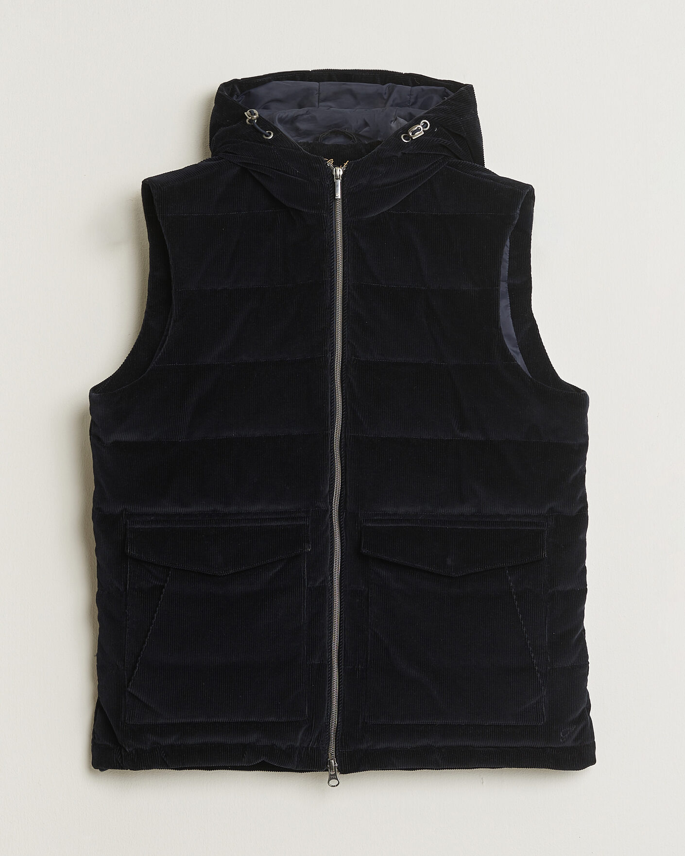 Men | Pre-owned Coats & Jackets | Pre-owned | Stenströms Hooded Corduroy Vest Navy M