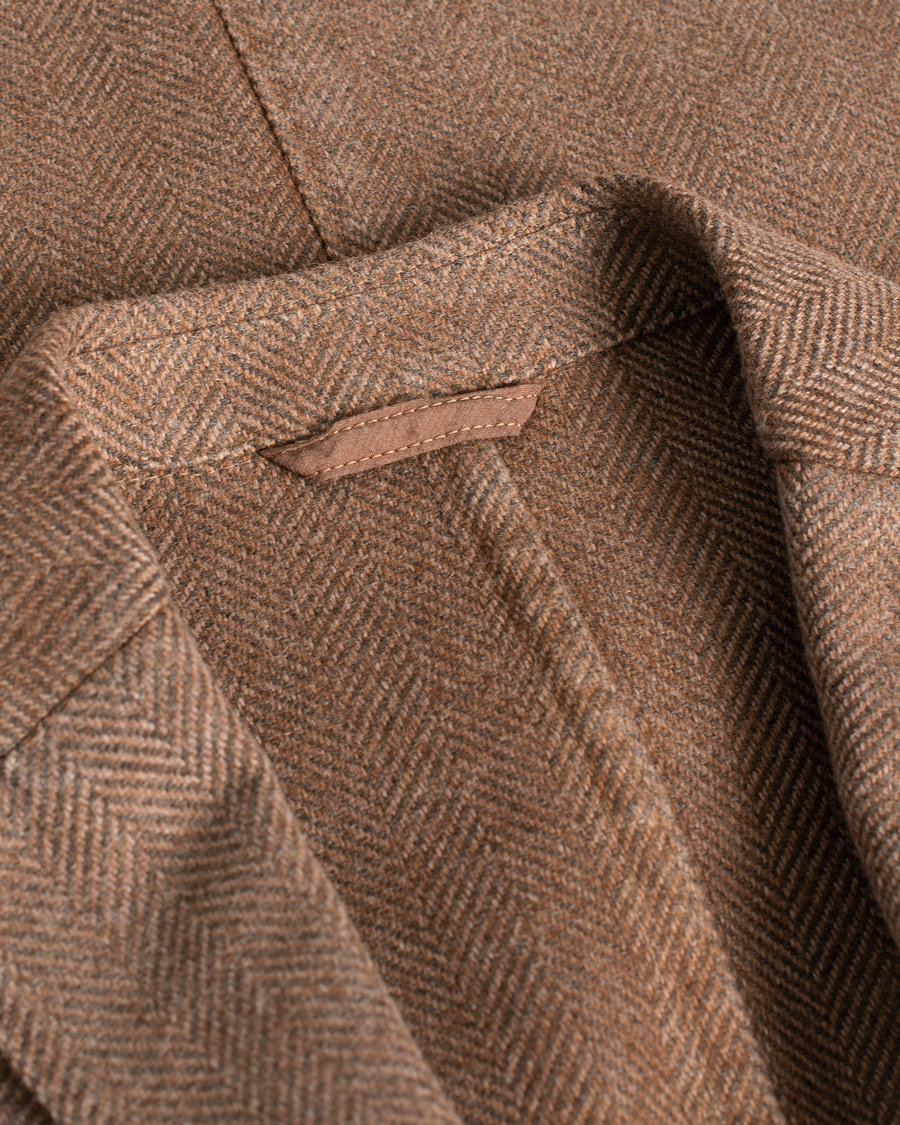 Men | Pre-owned Blazers | Pre-owned | L.B.M. 1911 Herringbone Wool Blazer Brown 50