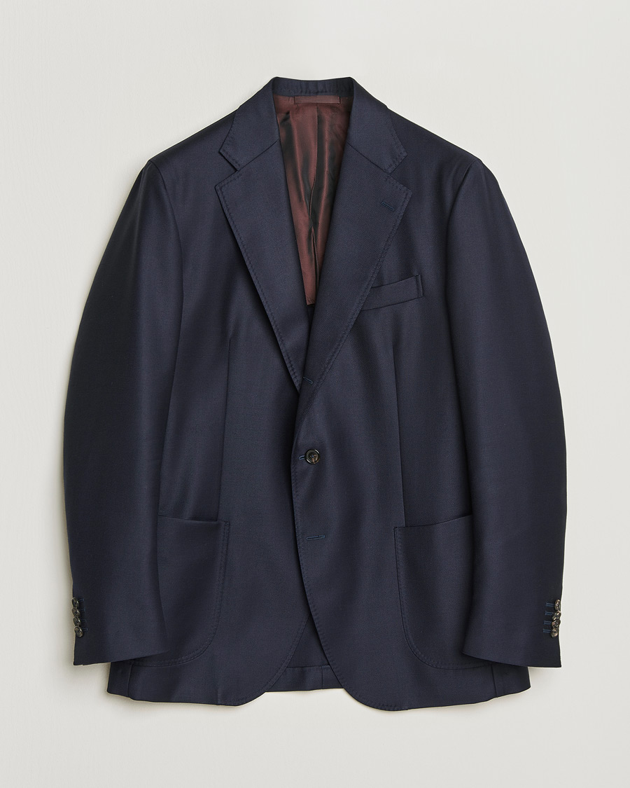 Men | De Petrillo Mohair Blend Blazer Navy 52 | Pre-owned | De Petrillo Mohair Blend Blazer Navy 52