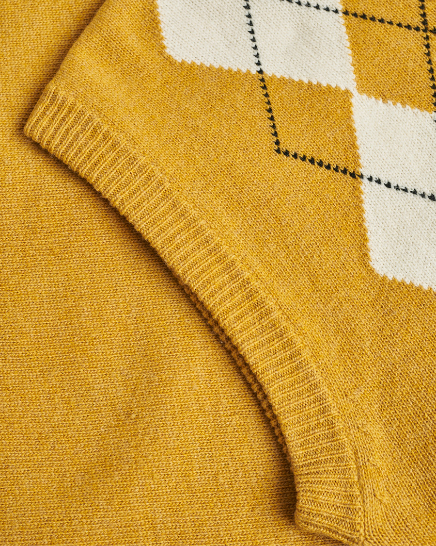 Men | Pre-owned Sweaters & Knitwear | Pre-owned | Marni Shetland Argyle Knit Vest White/Yellow 48ashmere Hoodie Beige S