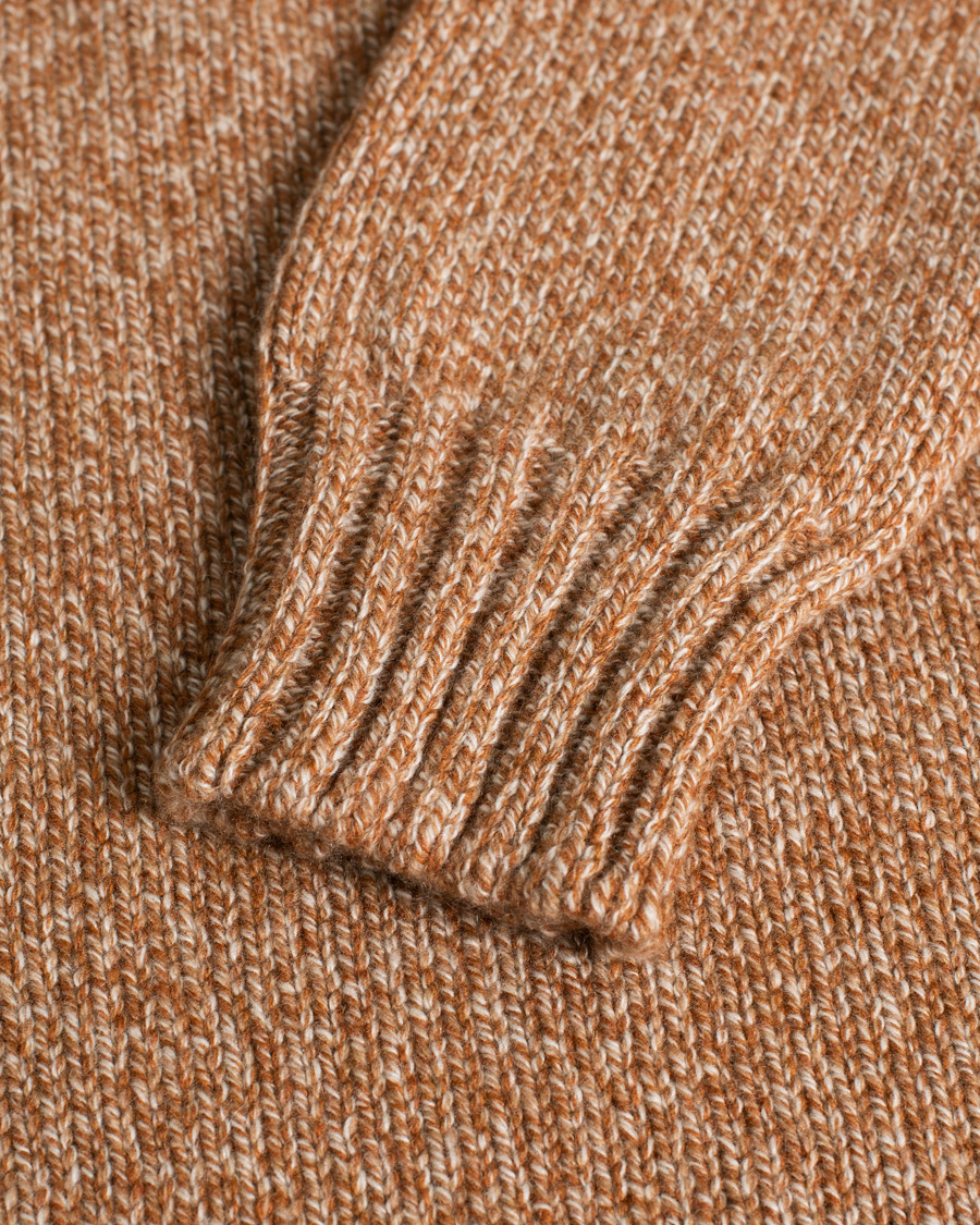 Men | Sweaters & Knitwear | Pre-owned | Gran Sasso Multitone Cashmere Rollneck Rust 50