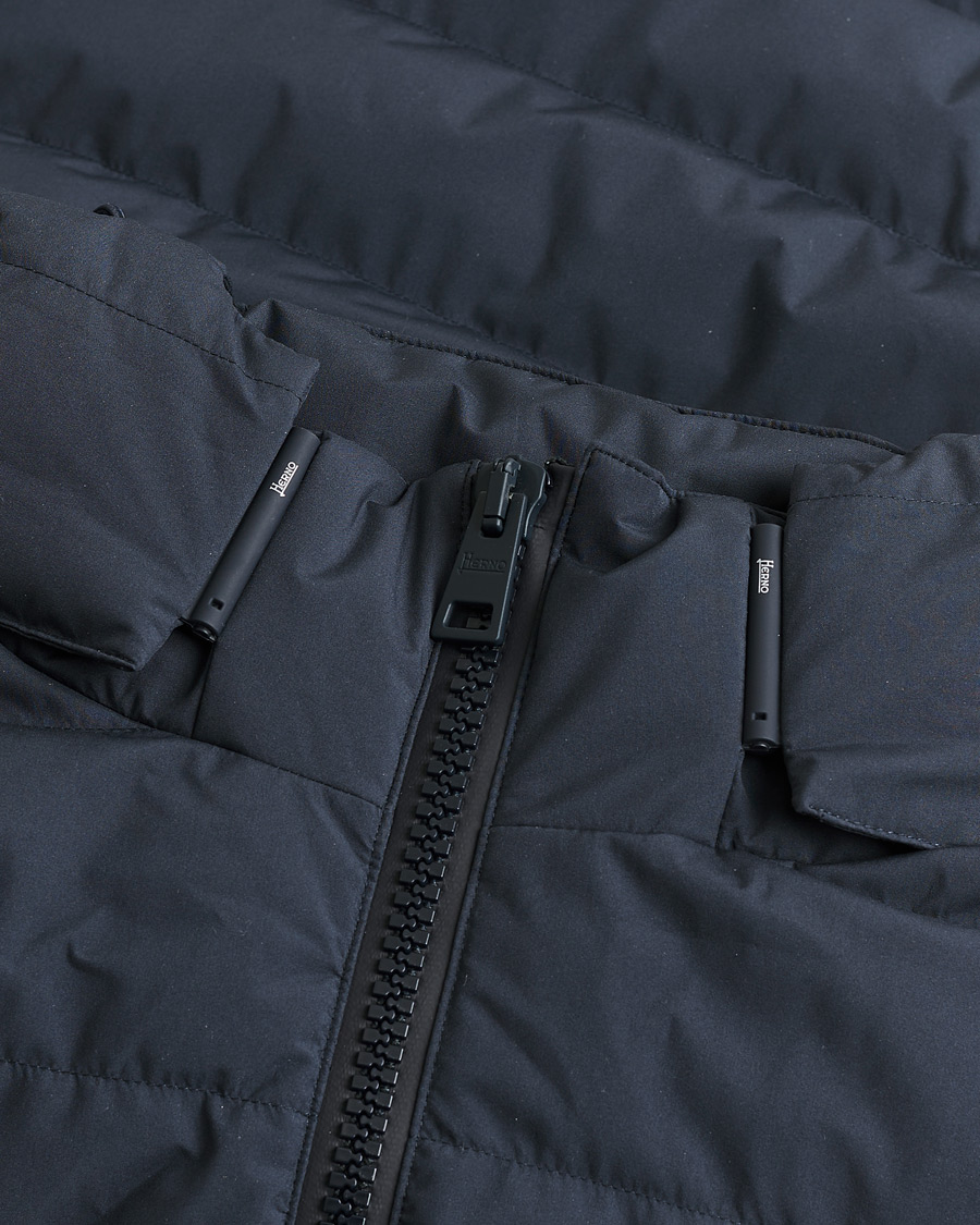 Men | Herno Water Repellent Half Long Parka Navy 46 | Pre-owned | Herno Water Repellent Half Long Parka Navy 46