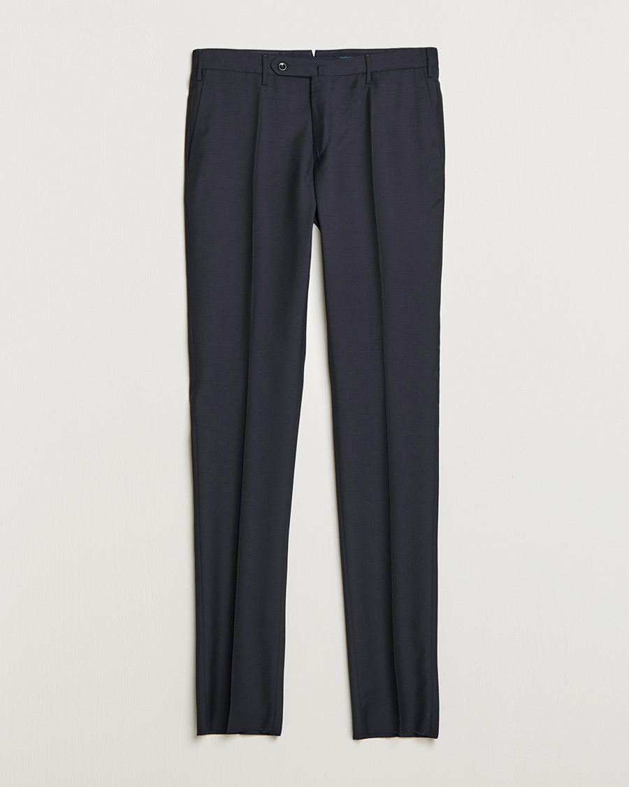 Men | Incotex Slim Fit Tropical Wool Trousers Navy 48 | Pre-owned | Incotex Slim Fit Tropical Wool Trousers Navy 48