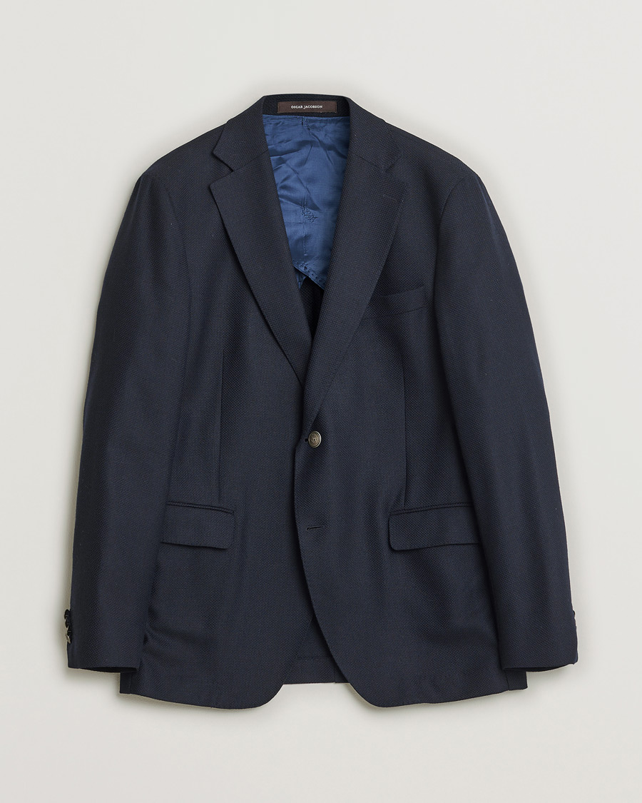 Men | Oscar Jacobson Ferry Wool Club Blazer Navy 54 | Pre-owned | Oscar Jacobson Ferry Wool Club Blazer Navy 54