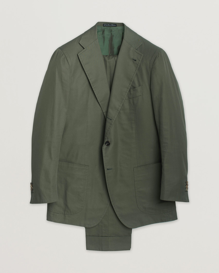 Men | Pre-owned Suits | Pre-owned | Orazio Luciano Cotton Suit Green 50
