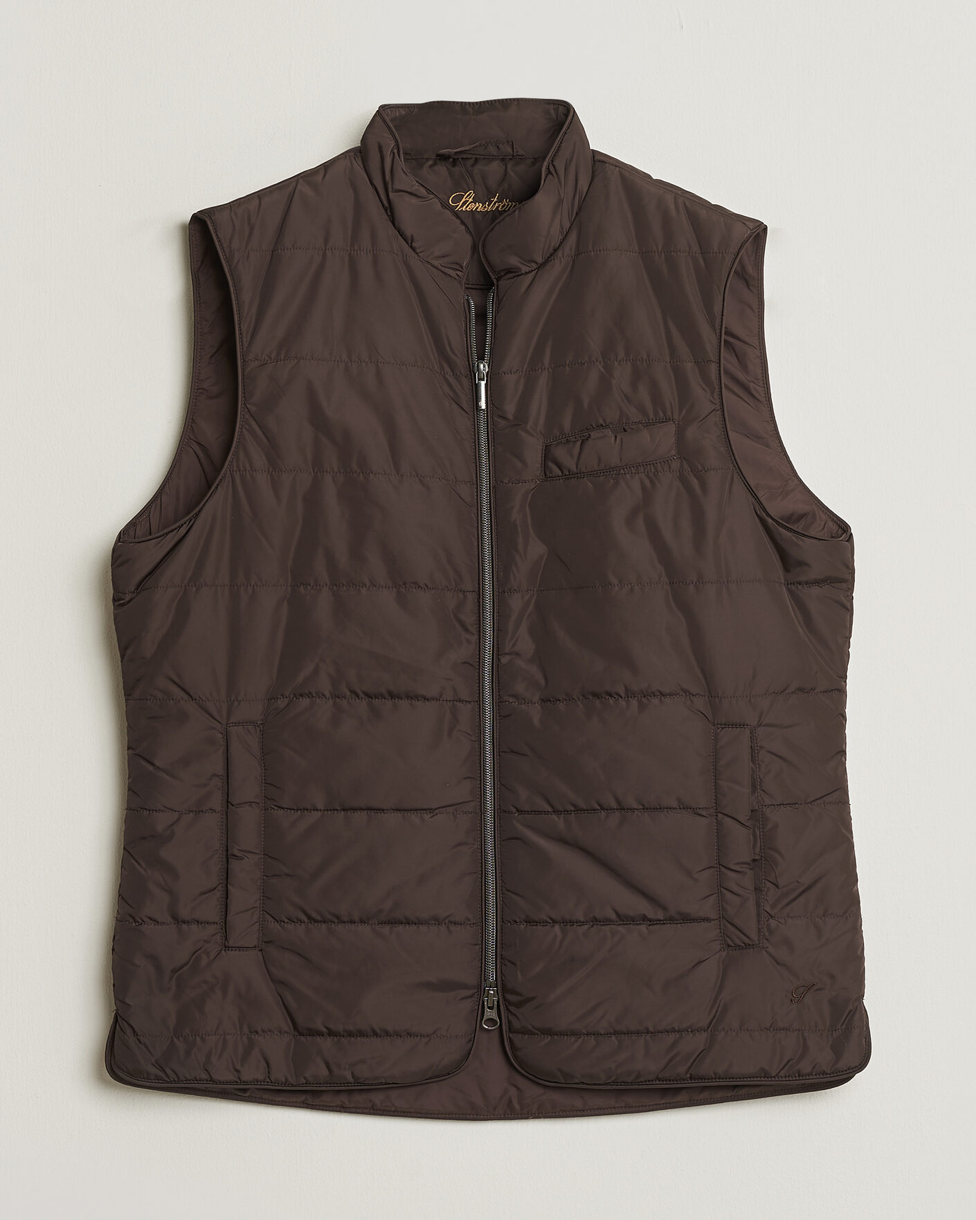 Men | Pre-owned Coats & Jackets | Pre-owned | Stenströms Padded Nylon Vest Brown M