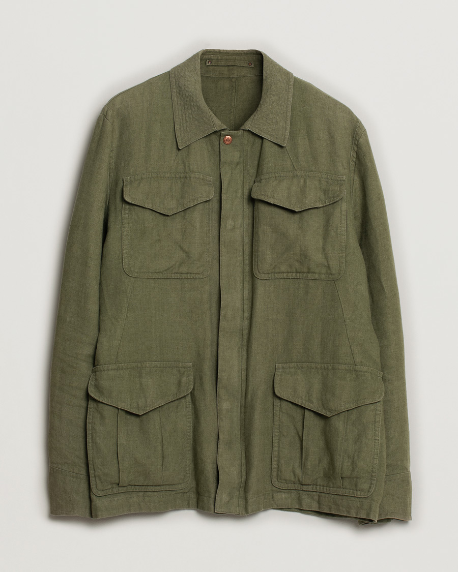 Men | Coats & Jackets | Pre-owned | Private White V.C. Linen Field Jacket Green