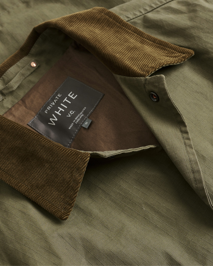 Men | Private White V.C. Ripstop Cotton Jacket Green 5 - L | Pre-owned | Private White V.C. Ripstop Cotton Jacket Green 5 - L