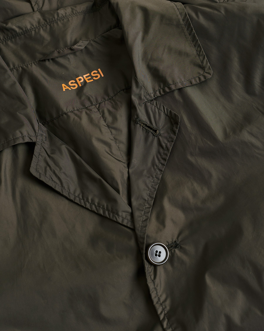 Men | Aspesi Limone Raincoat Dark Green M | Pre-owned | Aspesi Limone Raincoat Dark Green M