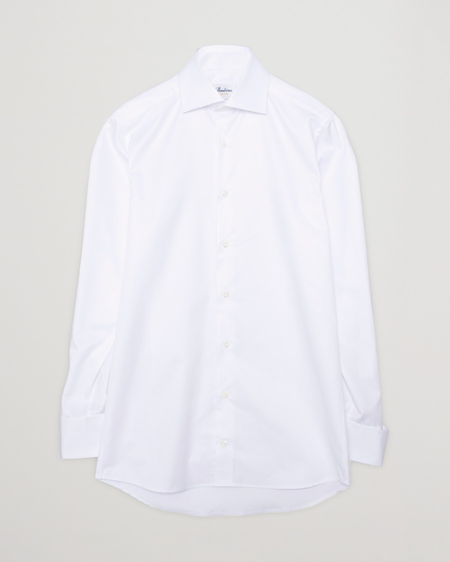 Men | Shirts | Pre-owned | Stenströms Superslim Double Cuff Cotton Shirt White 36 - S