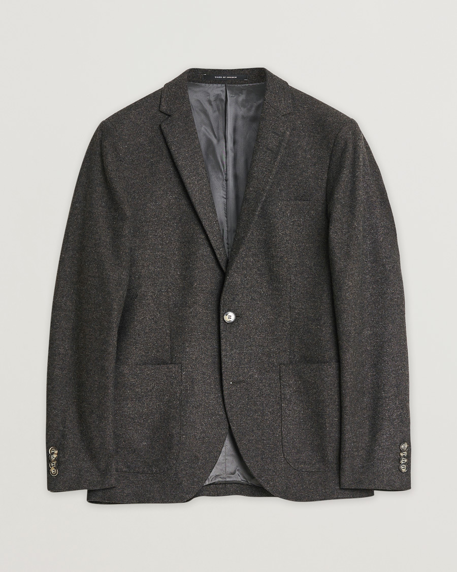 Men | Pre-owned Blazers | Pre-owned | Tiger of Sweden Wool Flannel Blazer Brown 46