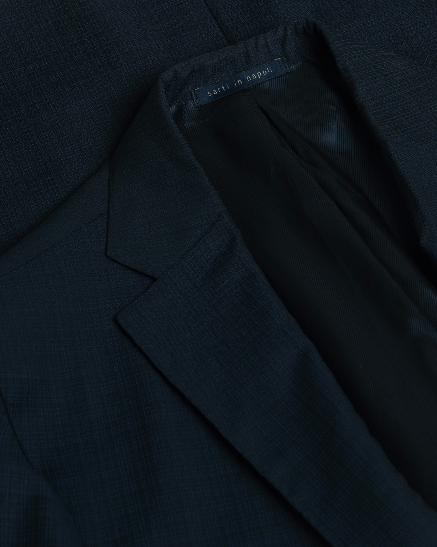 Men | Blazers | Pre-owned | Gaiola Napoli Single Breasted Wool Suit Navy 50