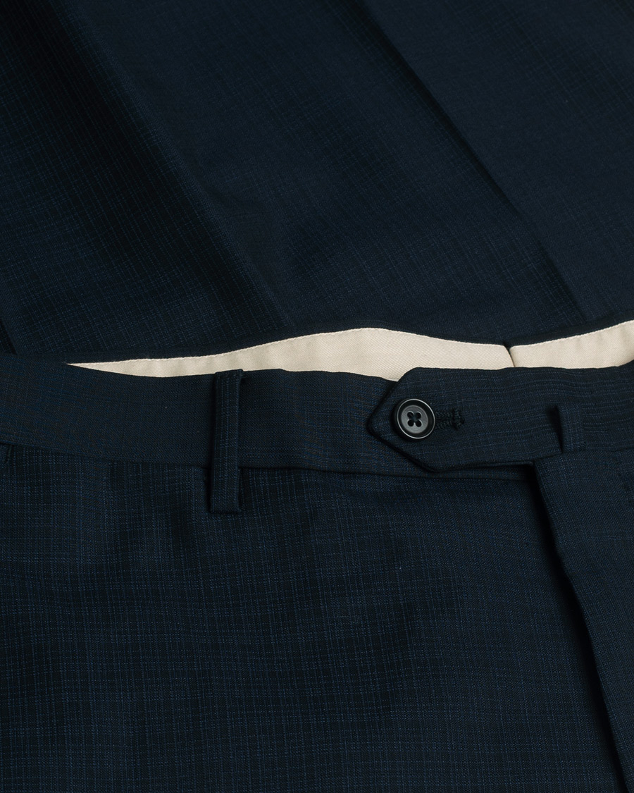 Men | Blazers | Pre-owned | Gaiola Napoli Single Breasted Wool Suit Navy 50