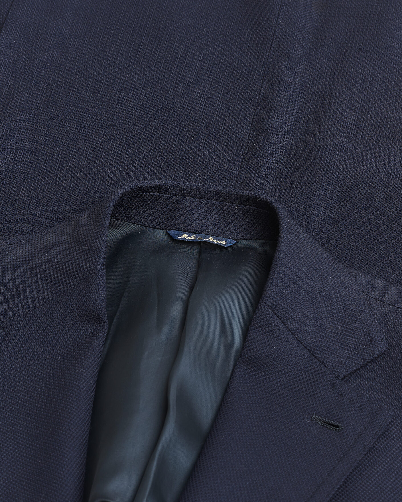 Men | Pre-owned Blazers | Pre-owned | Gabo Napoli Navy Hopsack Wool Blazer 50