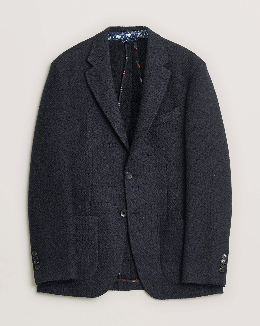 Men | Etro Jacquard Jersey Blazer Navy 52 | Pre-owned | Etro Jacquard Jersey Blazer Navy 52