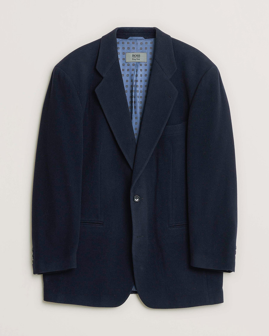 Men | Pre-owned Blazers | Pre-owned | BOSS Vintage Cashmere Blend Blazer Navy 48