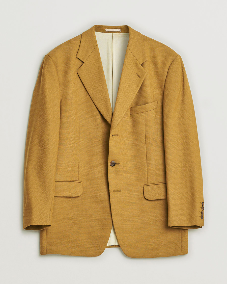 Men | Pre-owned Blazers | Pre-owned | Oscar Jacobson Vintage Wool Blazer Mustard 50