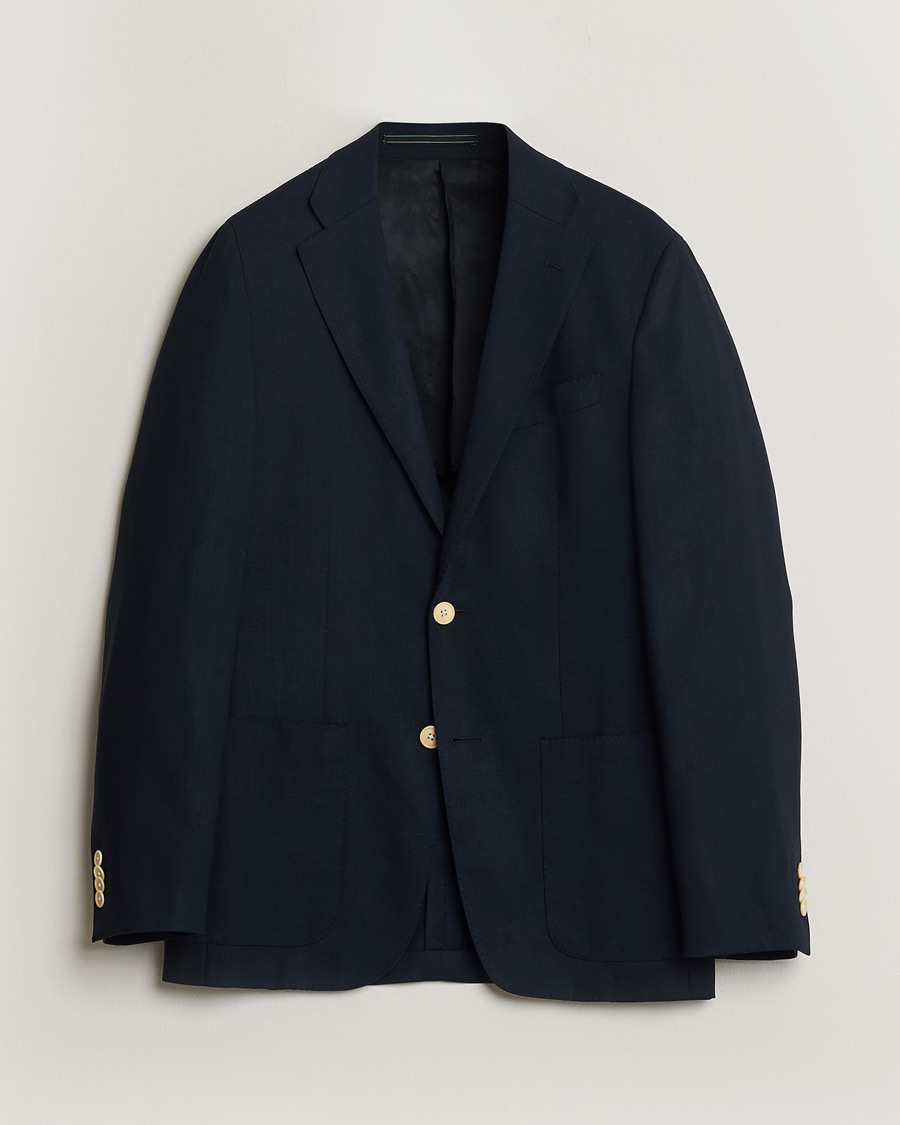 Men | Pre-owned Blazers | Pre-owned | Corneliani Wool Hopsack Blazer Navy 48