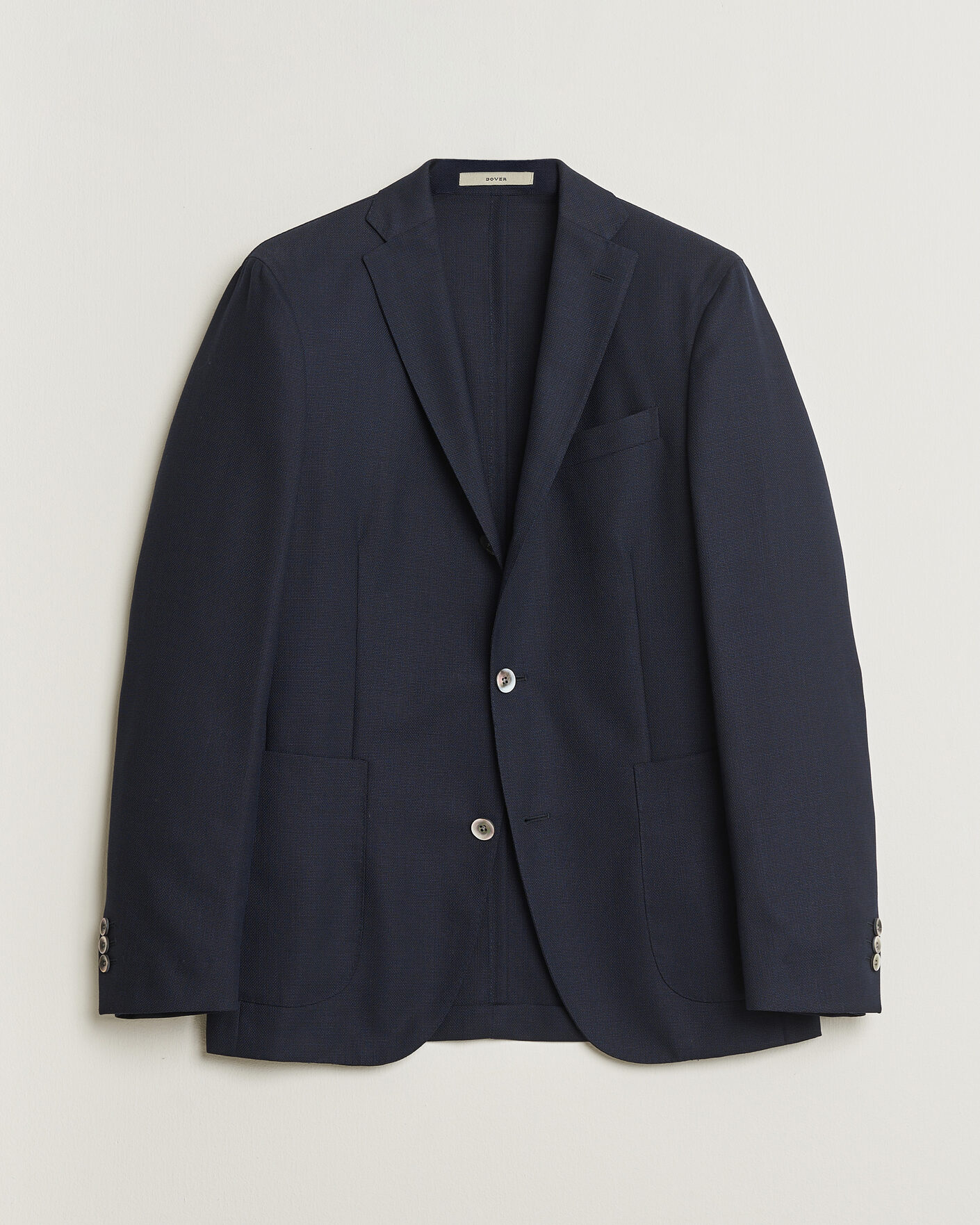 Men | Pre-owned Blazers | Pre-owned | Boglioli Dover Wool Hopsack Blazer Navy 48