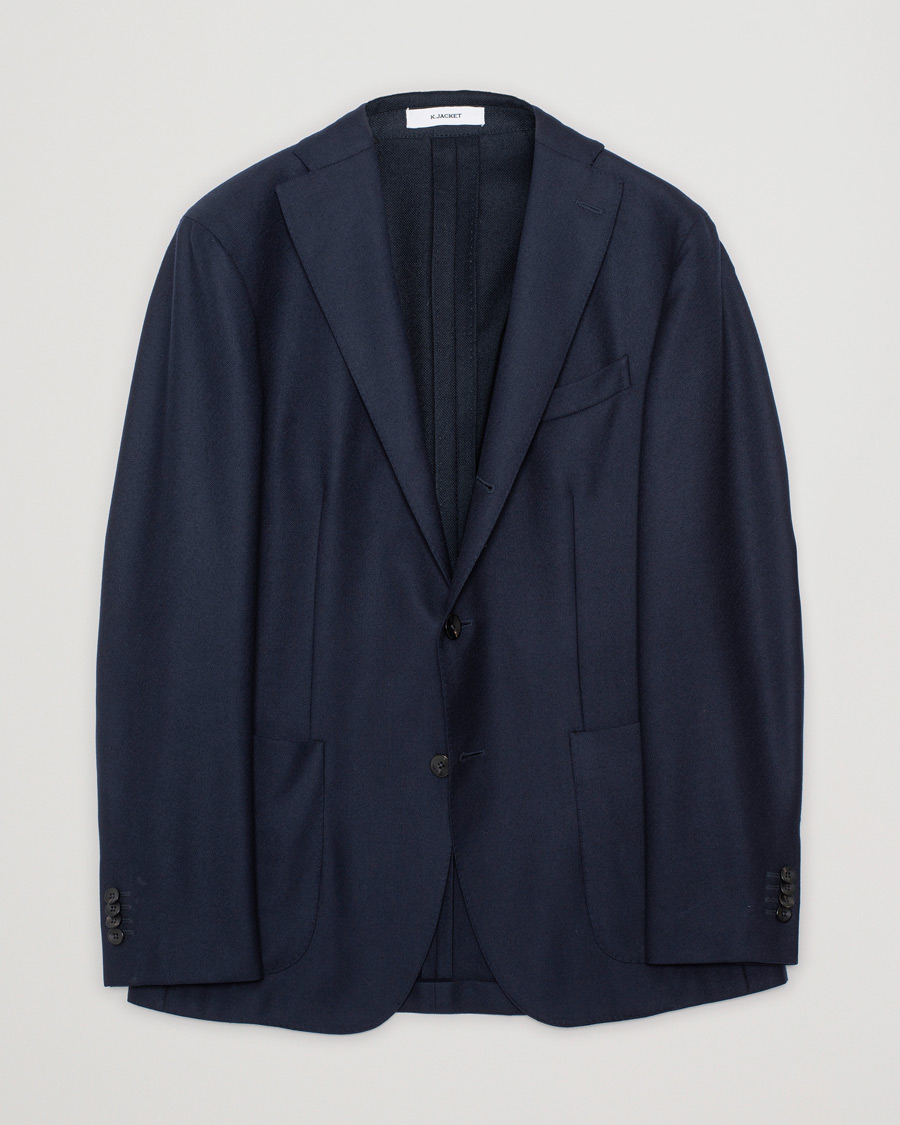 Men | Blazers | Pre-owned | Boglioli K Jacket Wool Hopsack Blazer Navy 