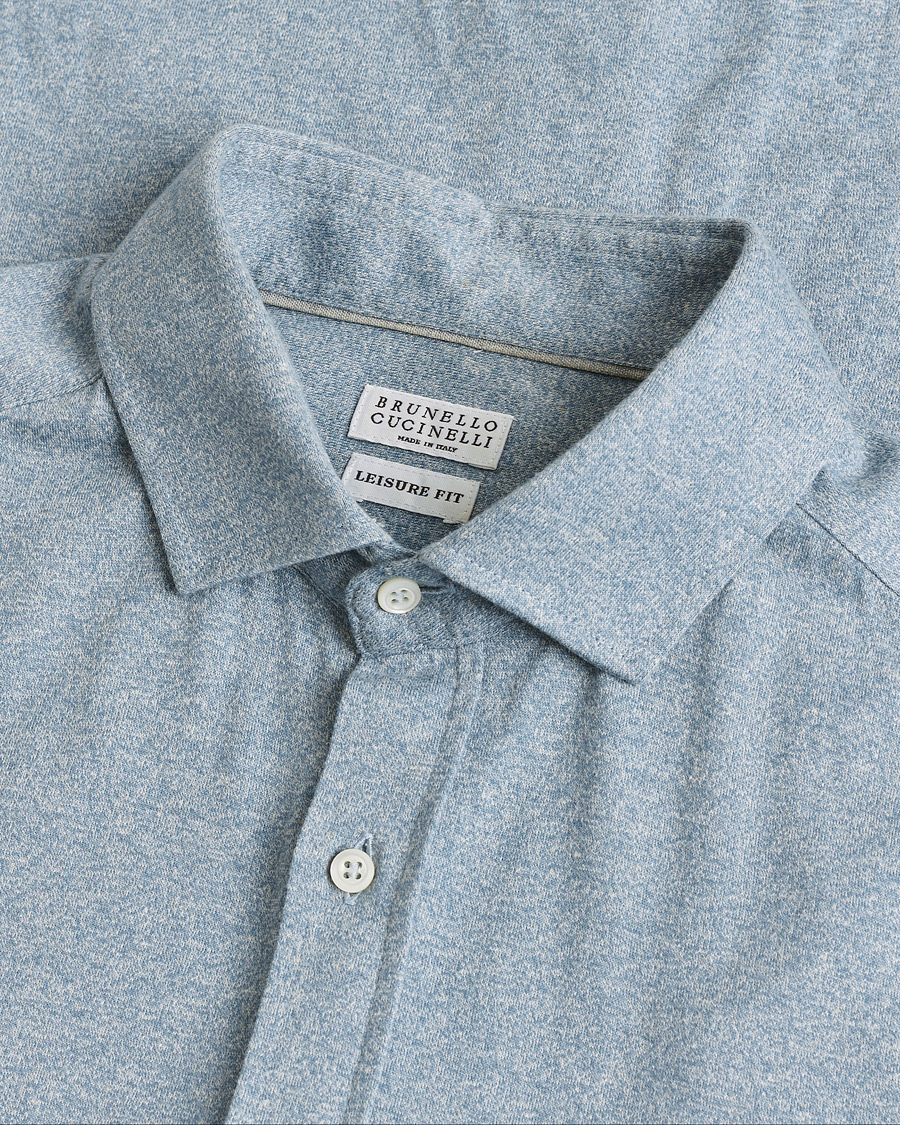 Men | Brunello Cucinelli Lightweight Jersey Shirt Light Blue L | Pre-owned | Brunello Cucinelli Lightweight Jersey Shirt Light Blue L