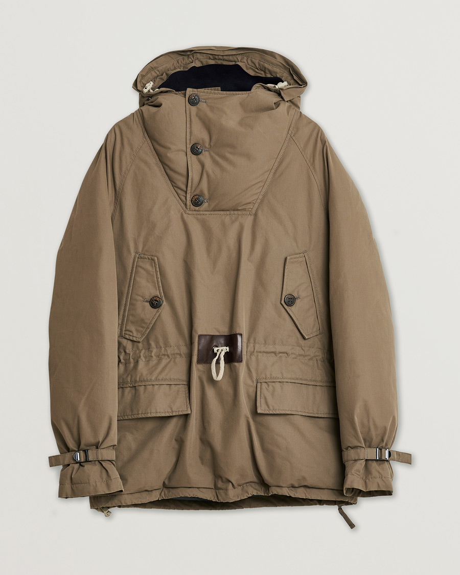 Men | Woolrich Byrd Cloth Anorak Taupe M | Pre-owned | Woolrich Byrd Cloth Anorak Taupe M