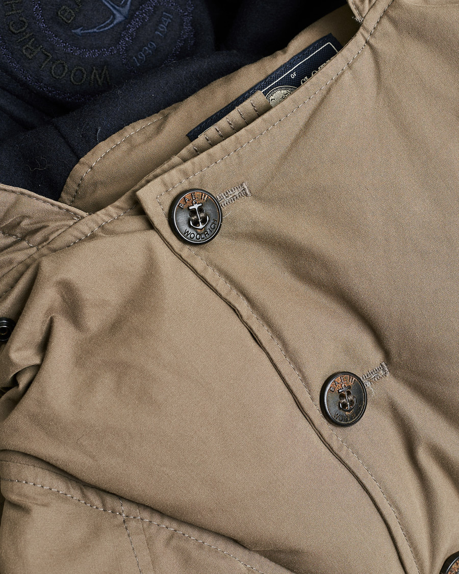 Men | Woolrich Byrd Cloth Anorak Taupe M | Pre-owned | Woolrich Byrd Cloth Anorak Taupe M