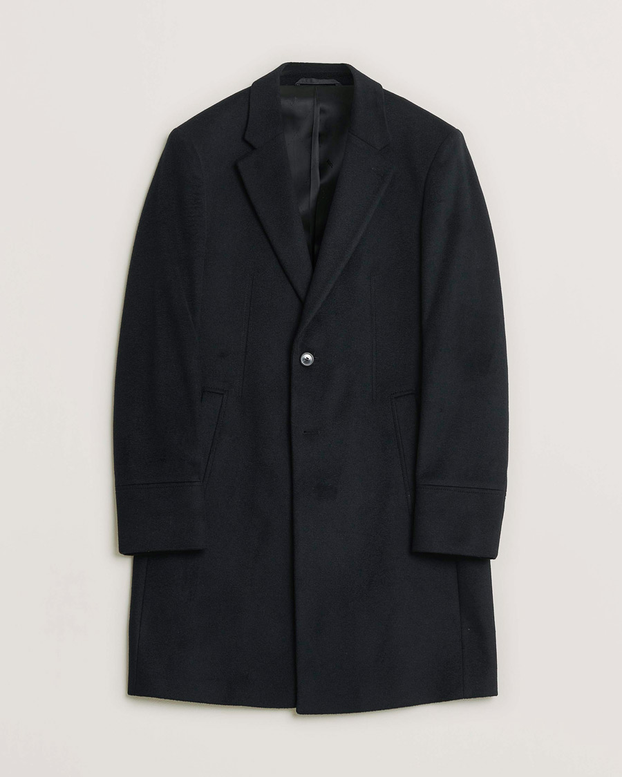 Men | Pre-owned Coats & Jackets | Pre-owned | HUGO Cashmere Coat Black 46