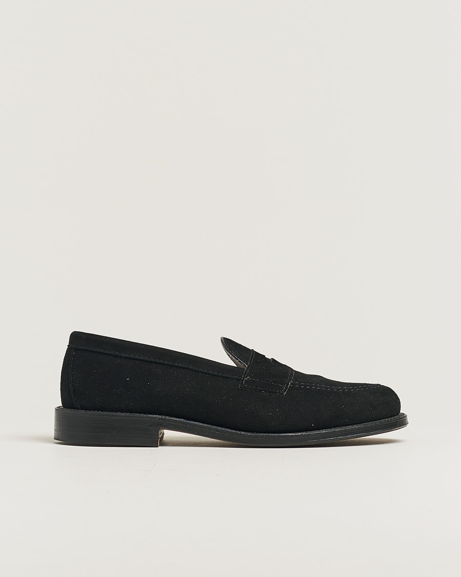Men | Alden 5737F Penny Loafer Black Suede US7,5 - EU41 | Pre-owned | Alden 5737F Penny Loafer Black Suede US7,5 - EU41