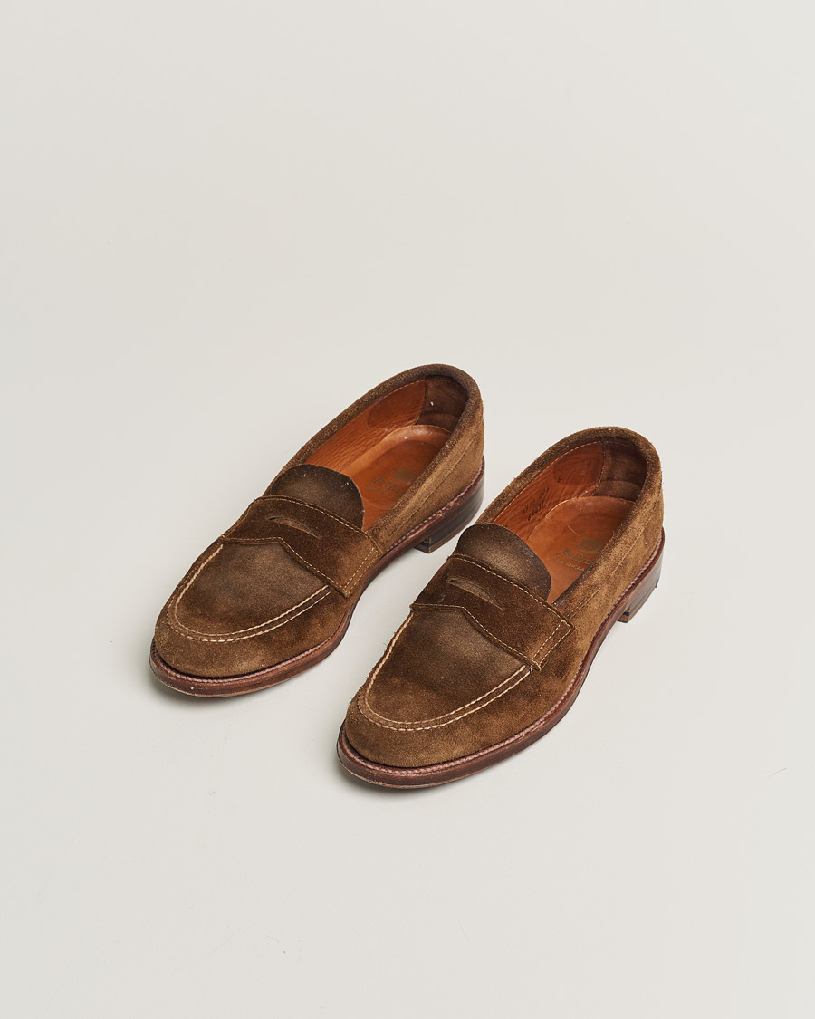 Men | Alden 6243F Unlined Leisure Handsewn Penny Loafer Suede US8 - EU41,5 | Pre-owned | Alden 6243F Unlined Leisure Handsewn Penny Loafer Suede US8 - EU41,5