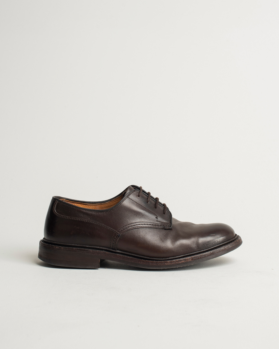Men | Tricker's Woodstock Derby Shoes Brown Leather UK10,5 - EU45 | Pre-owned | Tricker's Woodstock Derby Shoes Brown Leather UK10,5 - EU45