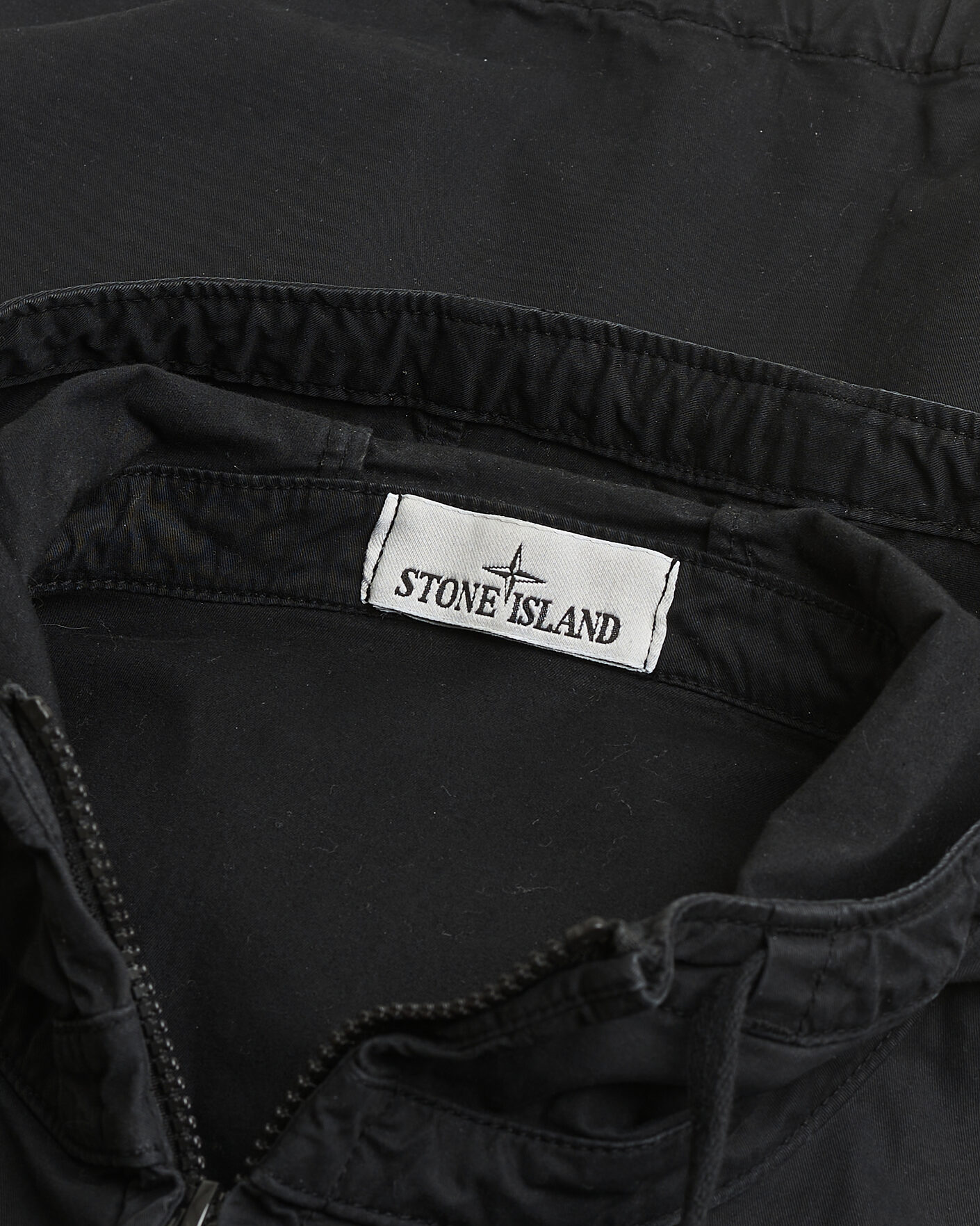 Men | Pre-owned Coats & Jackets | Pre-owned | Stone Island Supima Cotton Hooded Jacket Black XL
