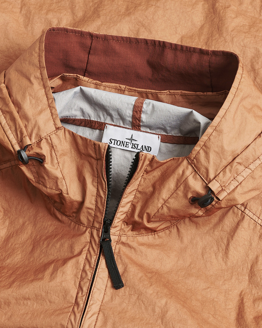 Men | Stone Island Membrana Hooded Jacket Rust M | Pre-owned | Stone Island Membrana Hooded Jacket Rust M