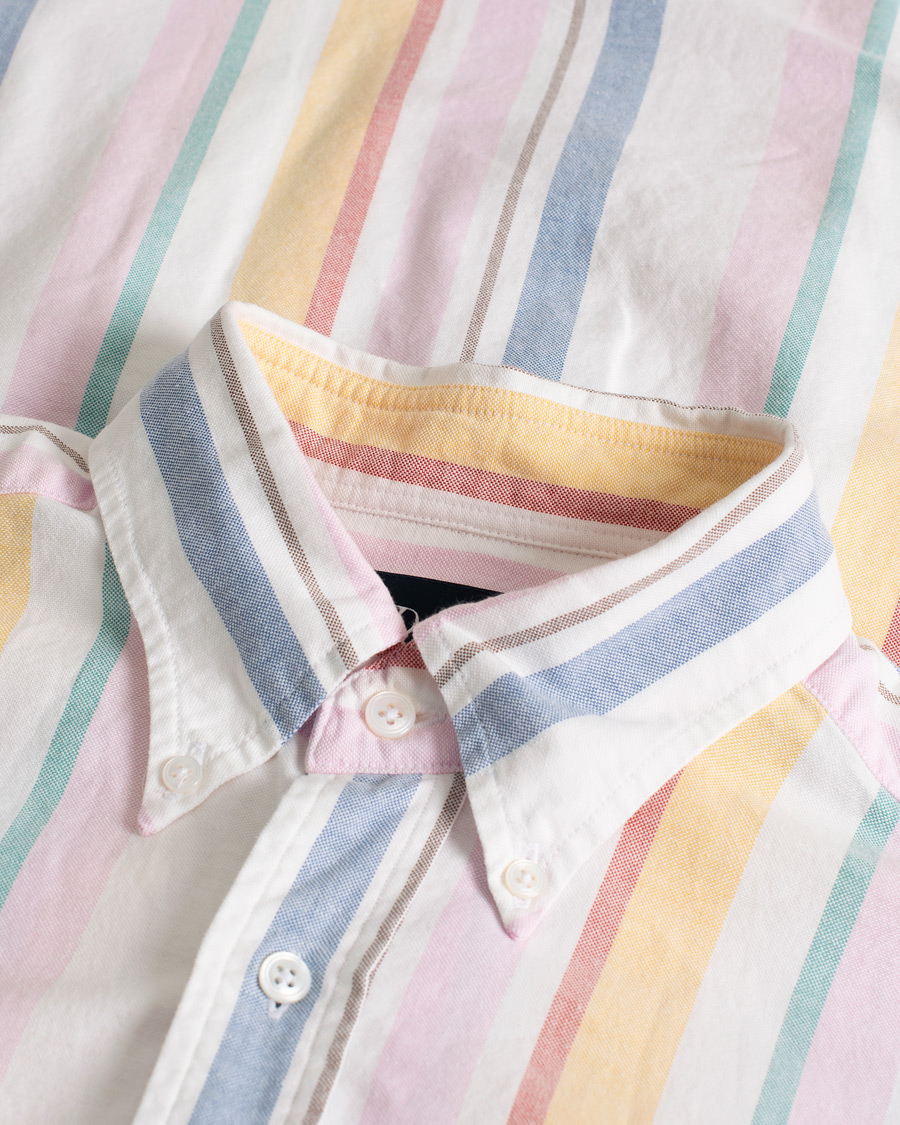 Men | Shirts | Pre-owned | Drake's Multi Stripe Oxford Shirt Multi
