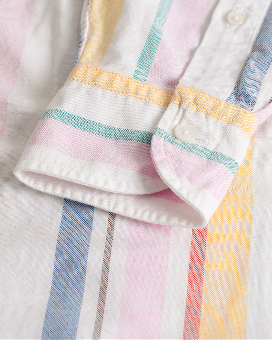 Men | Shirts | Pre-owned | Drake's Multi Stripe Oxford Shirt Multi