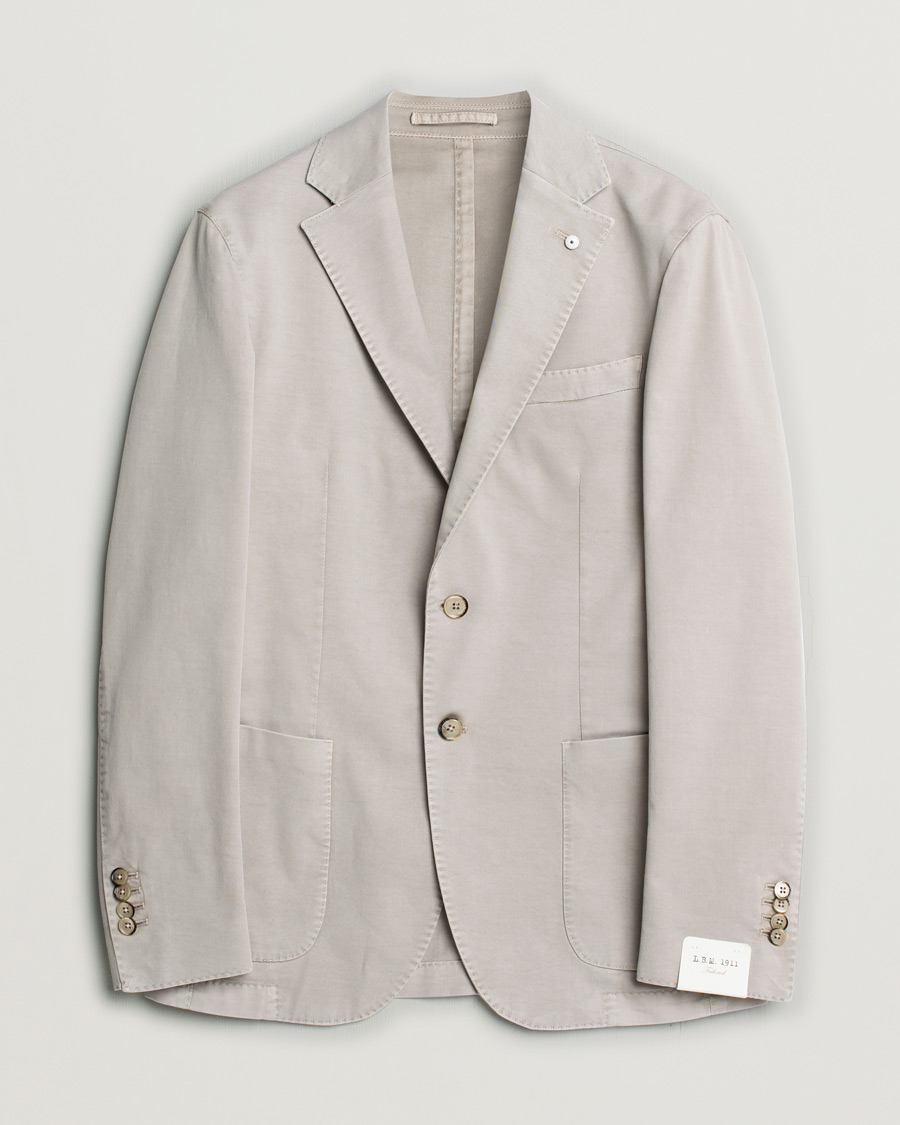 Men | Blazers | Pre-owned | L.B.M. 1911 Jack Regular Fit Cotton Stretch Blazer Light Grey