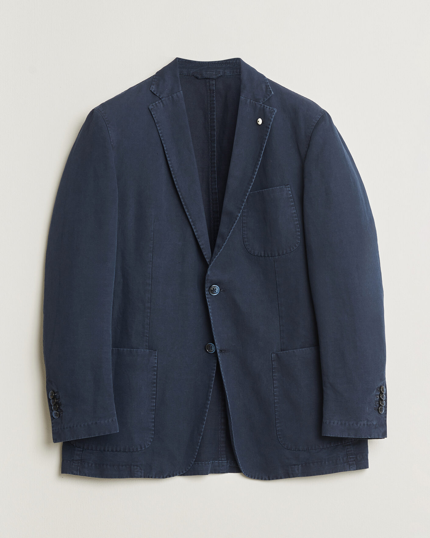 Men | Pre-owned Blazers | Pre-owned | L.B.M. 1911 Jack Regular Fit Cotton & Linen Blazer Navy 52