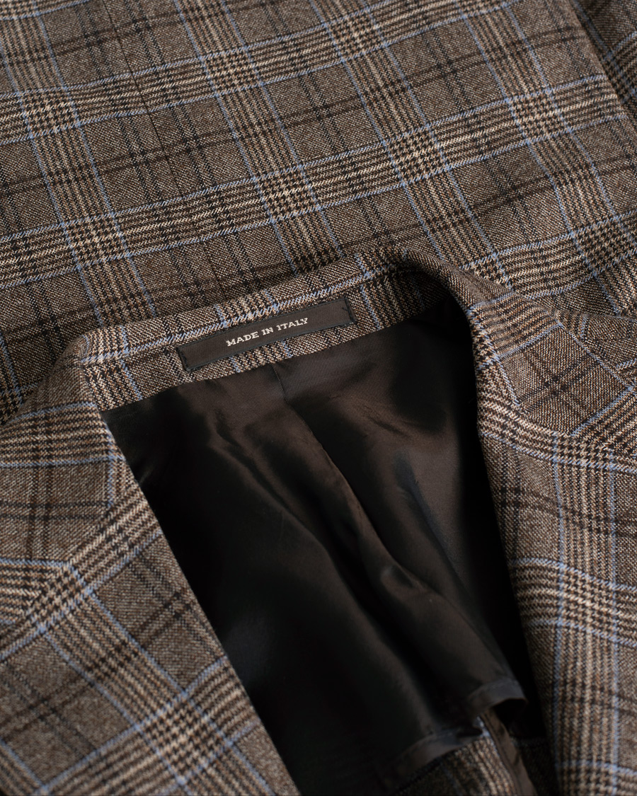 Men | Blazers | Pre-owned | Tagliatore Checked Blazer Brown/Navy 52