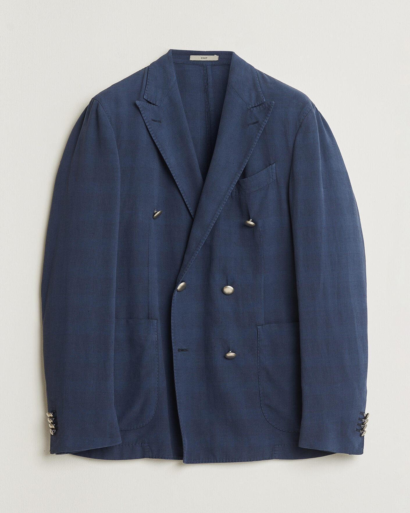 Men | Pre-owned Blazers | Pre-owned | Boglioli Coat Double Breasted Silk Blend Blazer Navy 50