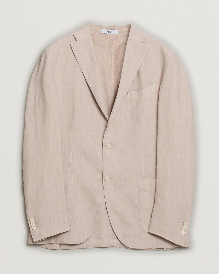 Men | Blazers | Pre-owned | Boglioli K Jacket Linen Blazer Light Beige