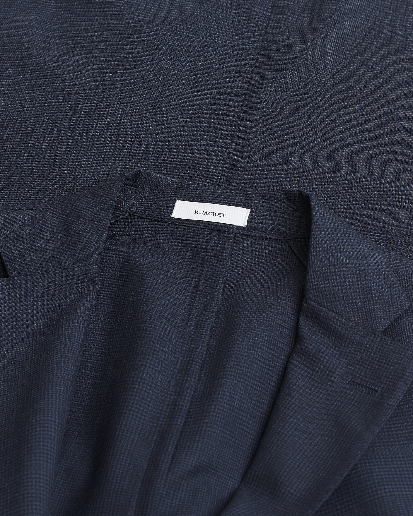 Boglioli K Jacket Check Wool & Silk Blazer Navy 54 at CareOfCarl.com
