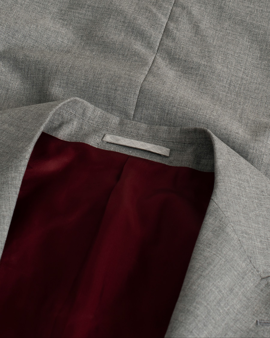 Men | Pre-owned Blazers | Pre-owned | Brunello Cucinelli Peak Lapel Wool Blazer Light Grey